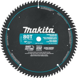 Makita A-94770 10-Inch 80 Tooth Ultra Coated Mitersaw Blade , Black