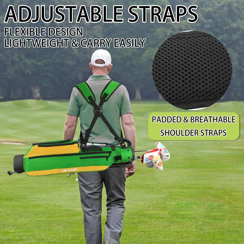 Golf Stand Bag Lightweight Small Medium Carry Bag 2-3 Way