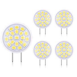 PIPIZHU G8 LED Bulb 35W Halogen Bulb Equivalent T4 G8 Bi-Pin Base Non- Dimmable AC110-130Volt G8 Bulb 320lm 3.5W Led G8 Bulb 6000K White (5-Pack)