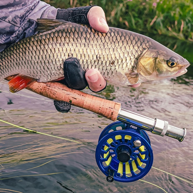 Raprance Fly Fishing Reel,CNC-Machined Aluminum Alloy Fly Reel Large Arbor