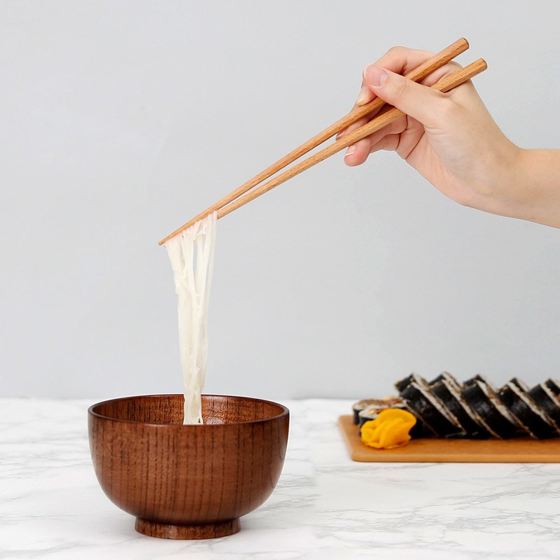 Home&amp;House Wood cutlery set for 2, spoon + 2 chopsticks