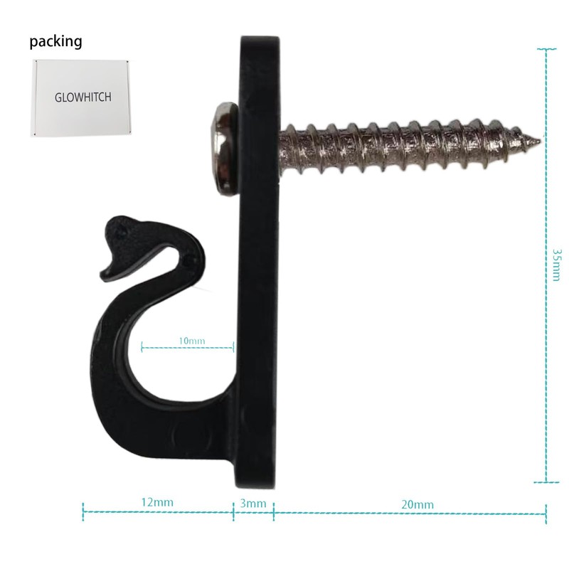 glowhitch Outdoor Light Hooks for String Lights – Heavy-Duty Christmas