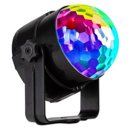 Showlite PBM-5 Mini Party Ball - Small LED Disco Ball for Party, Bar and Mobile DJs - Disco Lamp with USB Power Supply - Music Controlled Light Effect - Disco Light for Children