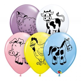 Farm Animal Balloons - 10 Pack - 11 Inch
