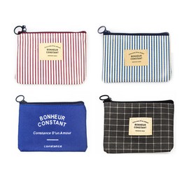 IKAAR Pack of 4 Coin Purses, Portable Mini Coin Bag, Small Wallet, Coin Purse, Small Purse with Zip for Men and Women, multicoloured, coin purse