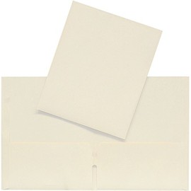 Hilroy 06010 Twin Pocket Portfolio, White, 25 Per Pack