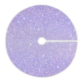 Blueangle Christmas Tree Skirt Shiny Glitter Lavender Tree Skirt for Xmas Decor Festive Holiday Decoration, 35.4 Inch in Diameter