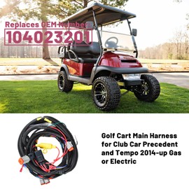 Orle Oko Golf Cart Main Harness Control Wiring Harness for Club Car Precedent/Tempo 2014-up,Replace OEM 104023201,with Golf Cart Mcor 3&4 Adapter Harness for Club Car Golf Carts,Replace OEM 103890801