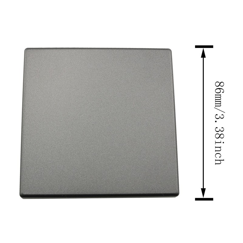 HSCGIN 2pcs Square Shaped Escutcheon Plates 86mm ABS Plastic Wall-mounted