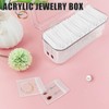 Wensdr 2 Packs Acrylic Jewellery Box Organiser with 100pcs PVC