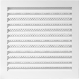 Vent Systems 12" x 12" Inch White Square Soffit Vent Cover - Air Vent Louver - Grill Cover - Built-in Screen - HVAC Vents for Outside Use, Home Office, Kitchen - Steel Grille