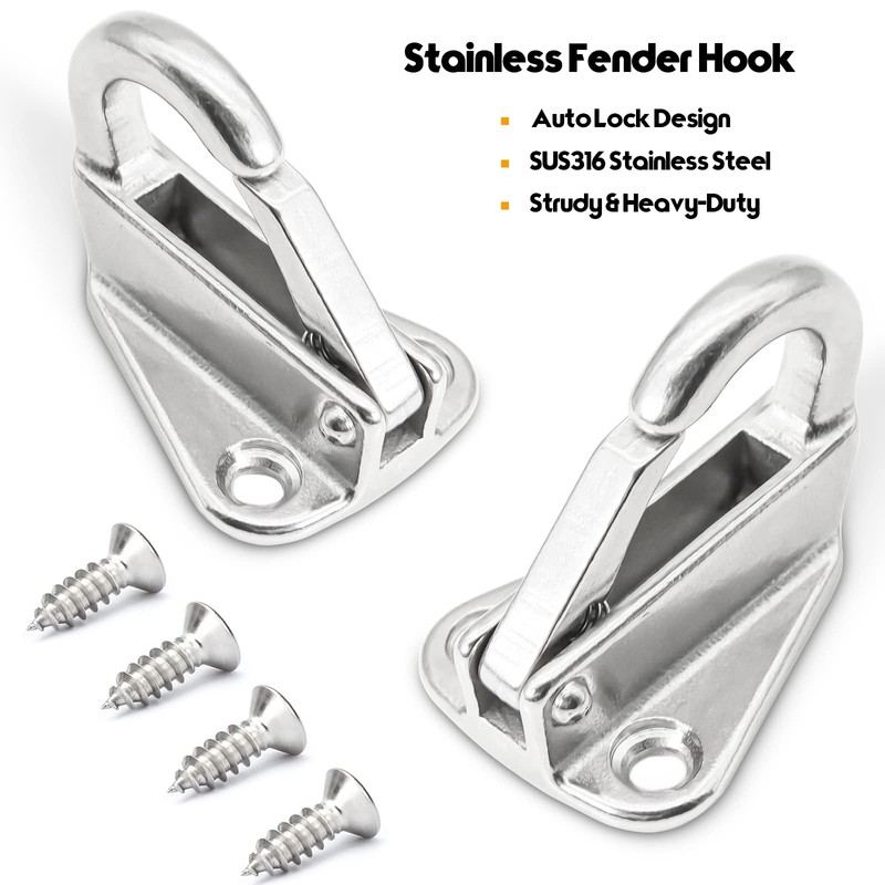 AMYSPORTS Heavy Duty Fender Hook Screw Wall Hanging Staple Hanger