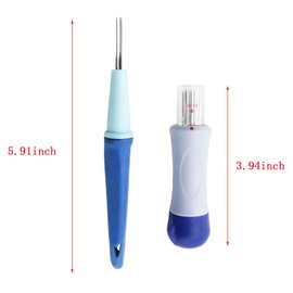 ZYAMY Pen Style Needle Felting Tool with 3 Needles and Punch Style Felting Needle Tool with 7 Barbed Needles for DIY Patchwork Wool Crafts Making Felt Patterns Needle Felting Supplies