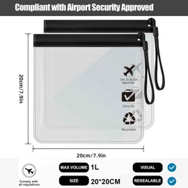 Pluzmecalm 2Pcs Clear Travel Toiletry Bags Waterproof Leakproof Travel Pouches for Liquids Toiletries Traveling Trips Vacations Packing Storage