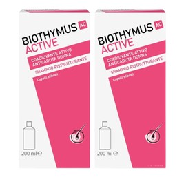 Biothymus Active Donna Shampoo gegen Haarausfall, für sprödes Haar, 2er Pack (2 x 200 ml)