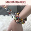Axxlern Design 4-Piece Ceramic Bead Stretch Bracelets Set, Stackable Colorful