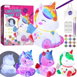 LAOESE Paint Your Own Unicorns Lamp Kit, Art Supplies Arts & Crafts Kit, Painting kit for Kids 6-12, Arts and Crafts for Kids Ages 8-12, Toys Girls Boy Birthday Gift Ages 6 7 8 9 10 11 12+