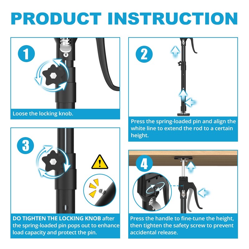 OUTIMATE Third Hand Support Pole Heavy Duty, Cabinet Jacks for