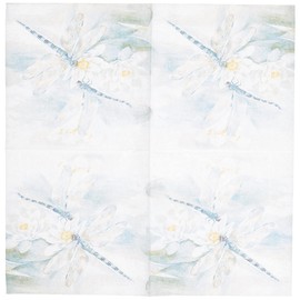 IHR Ideal Home Range - Servilletas desechables de 3 capas de papel para fiesta, 5 x 5 pulgadas, libélula, 20 unidades
