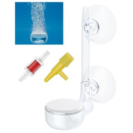 Pawfly Aquarium Air Stone Disc, 0.9 Inch Tiny Fish Tank Air Stone Kit Ultra-High Dissolved Bubbler Airstone with Accessories for Aquarium Fish Tank and Small Bucket(Pump and Tubing Not Included)