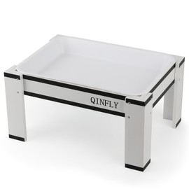 Qinfly Large Chicken Feeder Starter Kit with Removable Plastic Tray,Chicken Picnic Table Feeders No Waste,Coop Accessories for Real Chickens Supplies