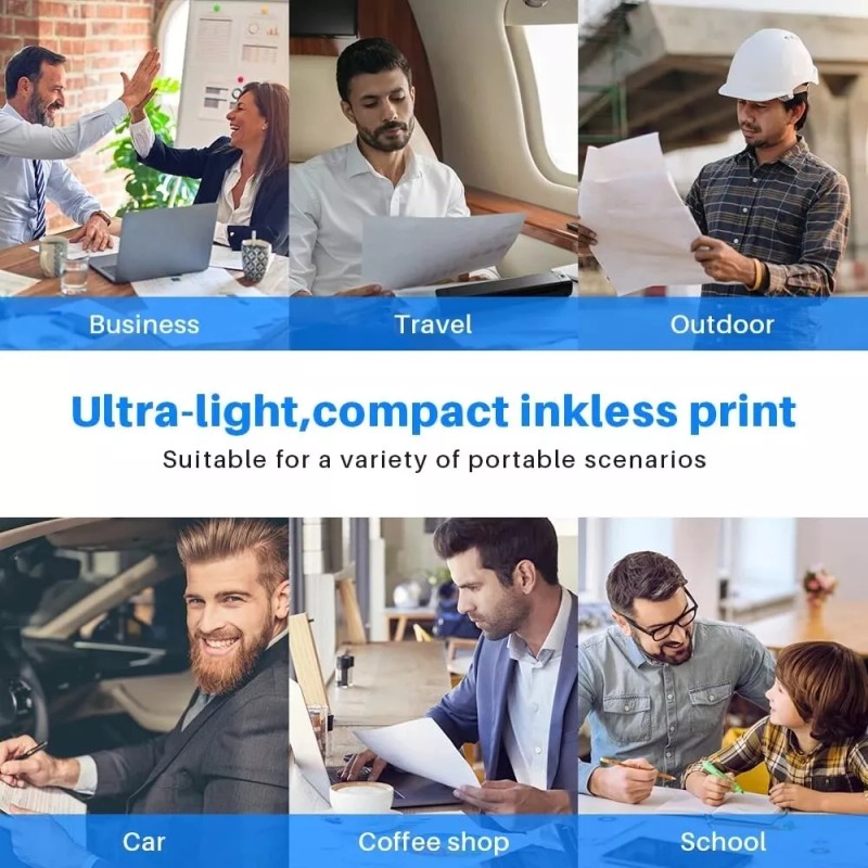 Phomemo Portable Printers Wireless for Travel - M08F-A4 Bluetooth Thermal