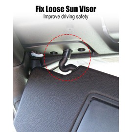 GUZIKO Sun Visor Repair Kit Fit for Dodge RAM 1500 Trucks 2019 2020 2021 2022 2023, Aluminum Sun Visor Clip Fix for Cars, Truck Visor Clips Replacement Car Repair Kit Accessories, 2 Set