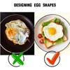 Pack of 4 Fried Egg Moulds, Food Safe, Non-Stick Coating,
