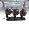 Three Head Car Fan 2 Speed Adjustable 360 Degree Rotation