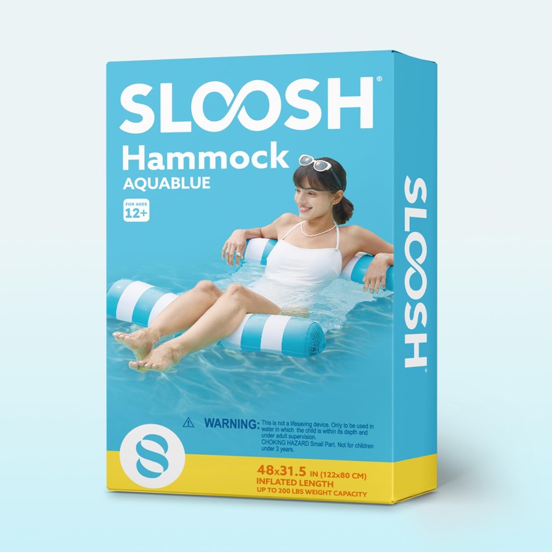 SLOOSH Strip Type Hammock Pool Floats Adults, 4-in-1 Multi-Purpose Inflatable