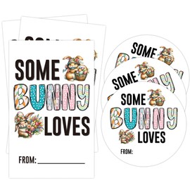 Easter Gift Stickers, Happy Easter Bunny Stickers, 20 Round and Rectangle Labels for Kids Adults, Easters Decorations Party Favor for Gifts Wrapping, Candy Bags, Envelopes-C06