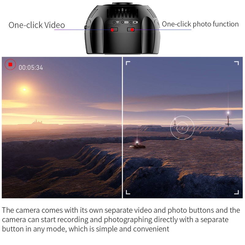 Wireless Mini Camera ABS 1080P 500mah 150 Degree Wide Angle