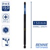 10 x Rennie Tools 150mm Long PH3 Impact Screwdriver Driver