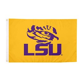 Louisiana State University LSU Tigers Geaux 100% Polyester Indoor Outdoor 3 feet x 5 feet Flag (Flag 4)