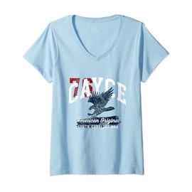 Womens Cayce South Carolina Vintage Patriotic Sports V-Neck T-Shirt