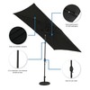 Island Umbrella Nassau 6.5-ft x 10-ft Rectangular Market - Black