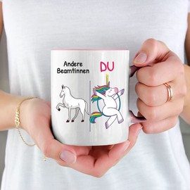 Andere Beamtinnen Du Einhorn Tasse, Einhorntasse, Beamtin auf Lebenszeit Geschenk Beamter Geschenke Ich bin im Ruhestand Kaffeetasse für Beamte lustig