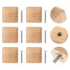 Gadpiparty 10pcs Handle Wooden Knobs Cabinet Knobs Square Door Knobs