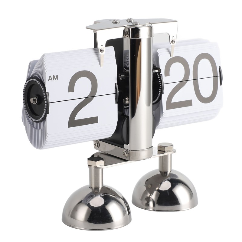 Retro Digital Flip Down Clock Flip Desk Clock Mechanical Battery