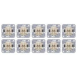JUNG AS 500 Alpine white set of 10 (changeover switch off and changeover switch)