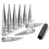 M14x1.5 Spike Lug Nuts Chrome 24 Pcs, 14mm x 1.5