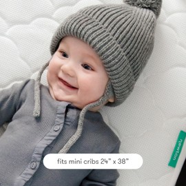 Newton Baby Waterproof MINI Crib Mattress Pad | Ultra-Breathable Quilted Layer for Comfort & Universal Fitted Skirt for Secure Fit | Machine Washable | MINI Crib Mattress Protector Pad, 1 Pack