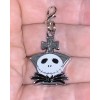 Silver Jack From Nightmare Before Christmas Charm Zipper Pull &