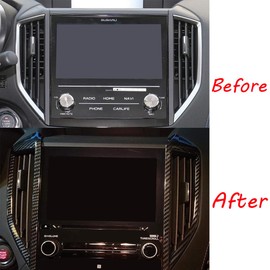 TLIFORT for Subaru Center Air Condition Outlet Vent Trim Cover for Subaru Crosstrek Impreza Sport Limited Premium 2018 2019 2020 2021 2022, Carbon Fiber Grain, 2pcs