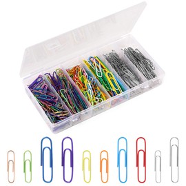 Paper Clips Assorted Sizes,450PCS Medium and Large PaperClips for Office Supplies,Colored Paper Clips for Home, School and Office Use