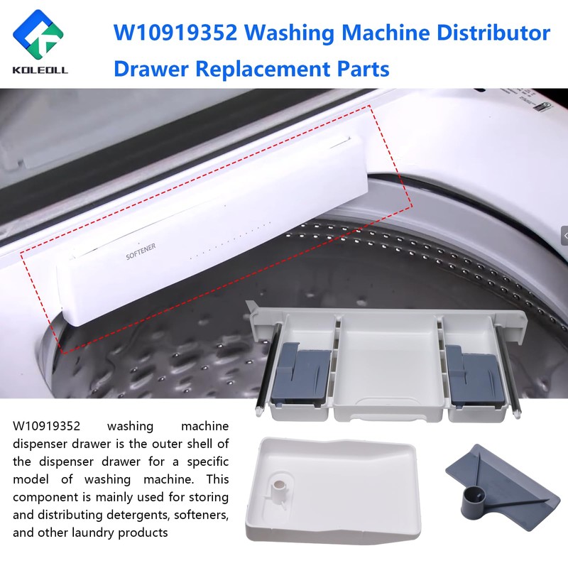 W10919352 Washer Dispenser Drawer Replacement W10601825 Compatible With Whirlpool Maytag