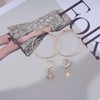 Cimenexe Bohemian Crystal Starburst Drop Earrings Gold Hollow Circle Hoop