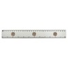 'Floral New Year 2025' 30cm (12 Inch) White Plastic Ruler