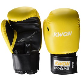 KWON Boxhandschuh Clubline Pointer, gelb/schwarz, 10 oz, 554005610