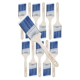 Bates- Paint Brushes, 2.5-Inch, 12 Pack, Angle Brushes, Treated Wood Handle, Wall Paint Brushes for Walls, Stain Brush, Furniture Paint Brush, Paint Brushes for Painting Walls, Painting Brush